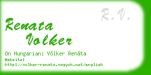 renata volker business card