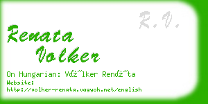 renata volker business card